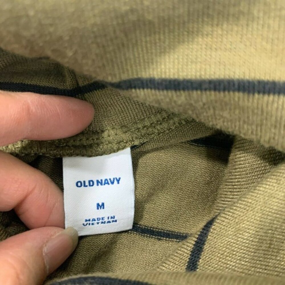 Old Navy Turtleneck Shift Dress Women Size M Stripe Sleeveless Knit Knee Length - Picture 9 of 10